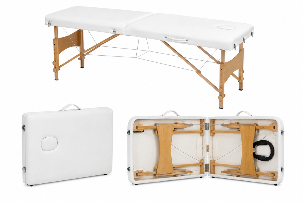 Table de massage pliante Essentiel blanche