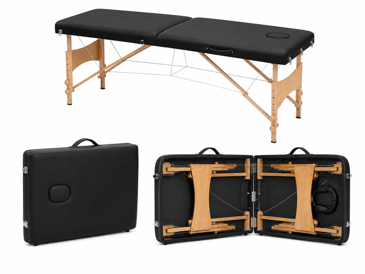 Table de massage pliante Essentiel noire