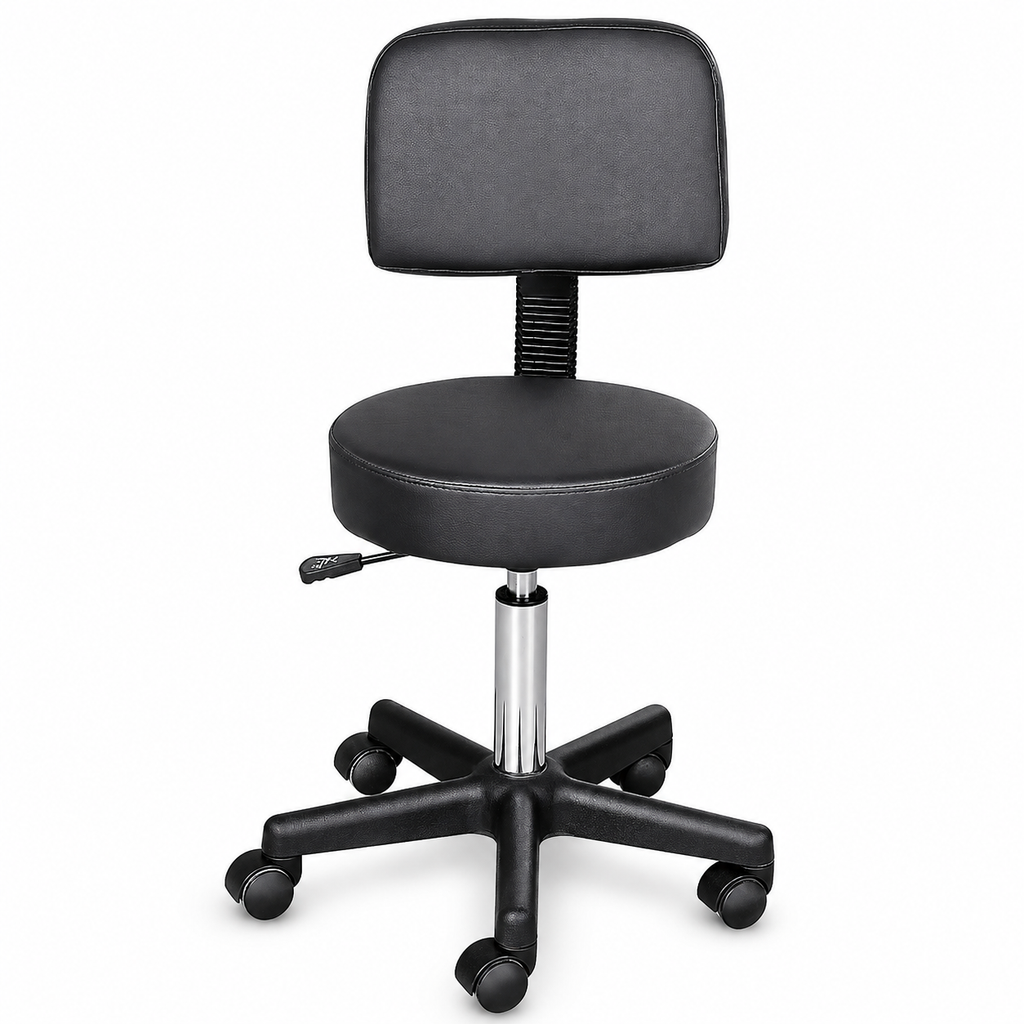 Tabouret de massage avec dossier noir