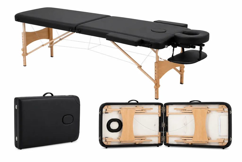 Table de massage pliante complète noire