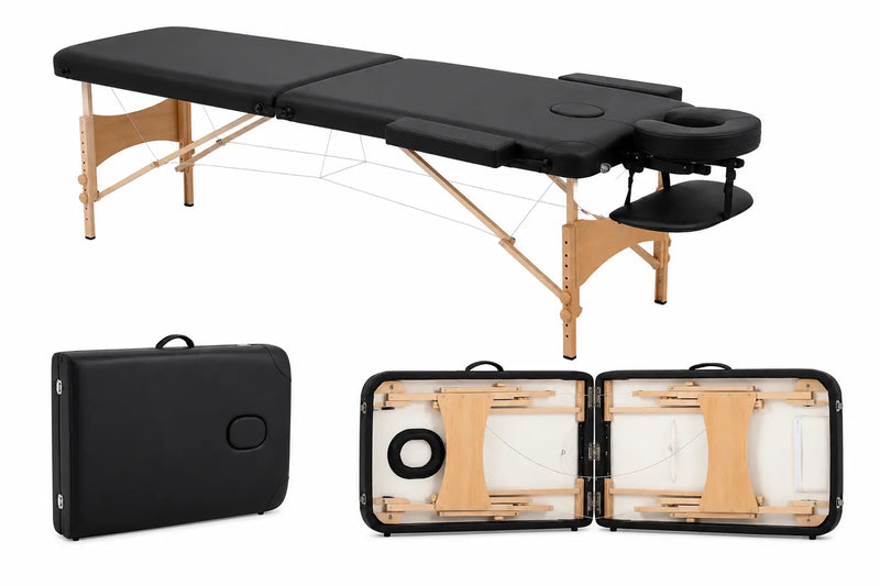 Table de massage pliante complète noire