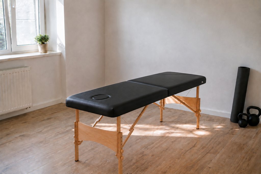 Table de massage pliante Essentiel noire