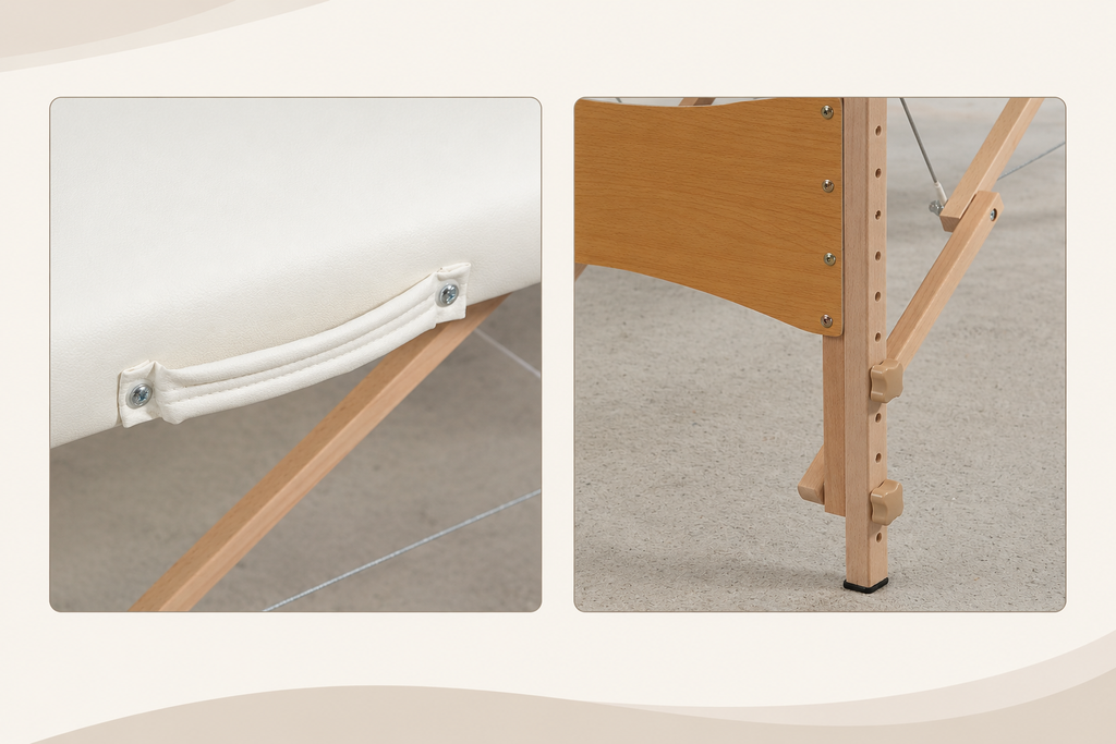 Table de massage pliante Essentiel blanche