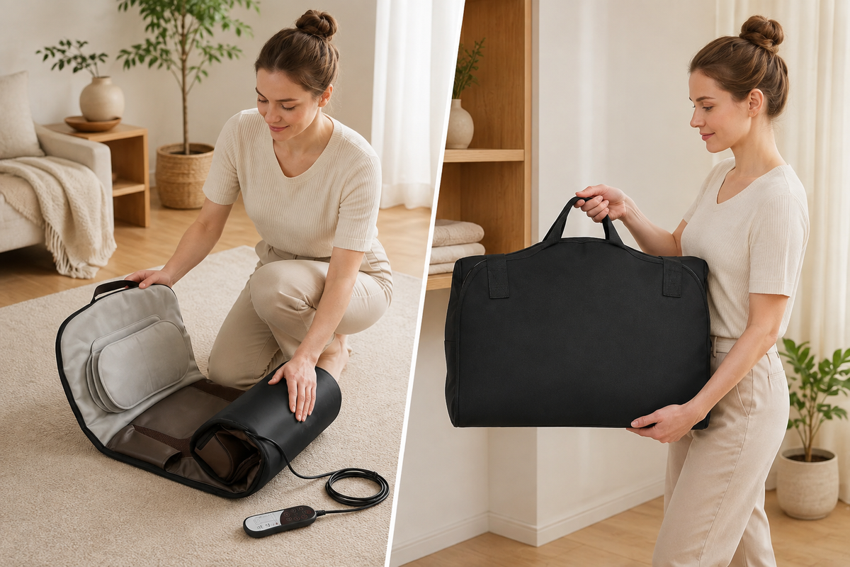 Tapis de massage complet pliable et chauffant