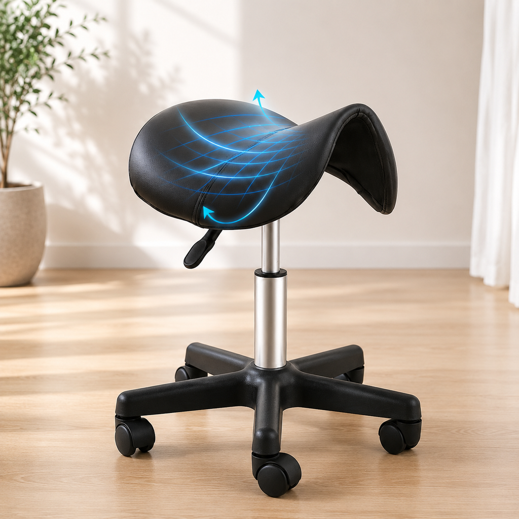 Tabouret selle de massage ergonomique noir