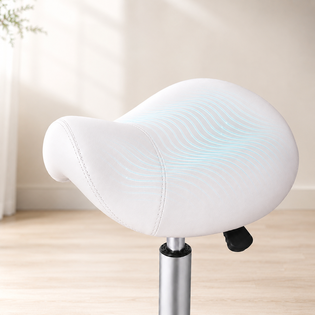 Tabouret selle de massage ergonomique blanche