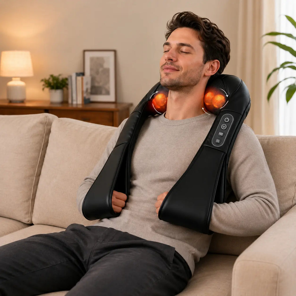 Masseur cervical chauffant – 3 modes & 3 intensités Calme Atelier
