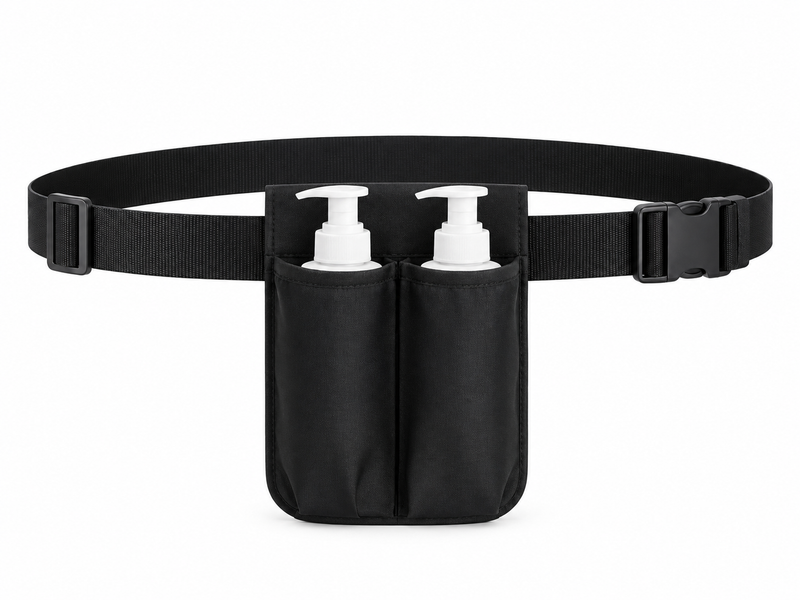 Sacoche ceinture double porte-flacons professionnelle