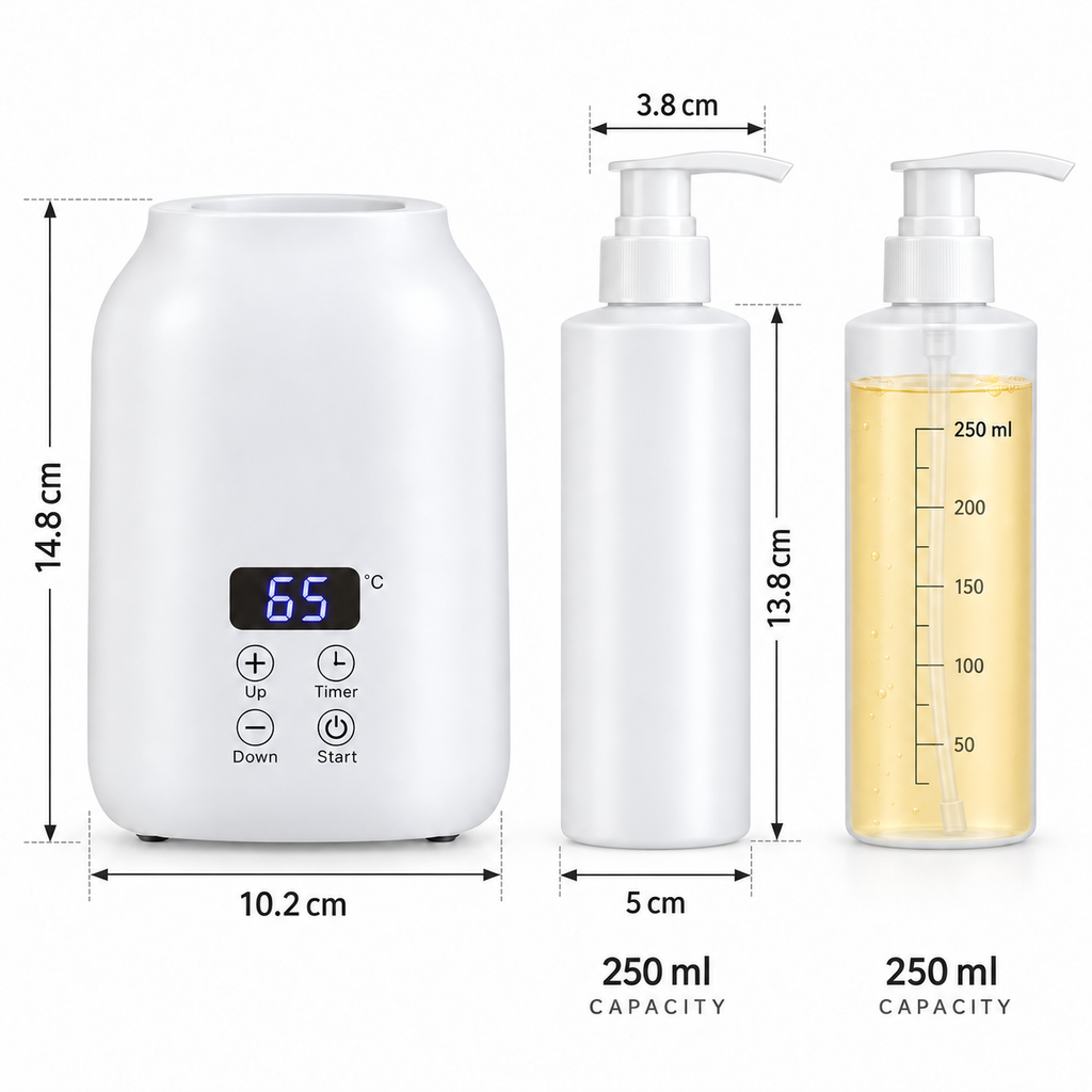 Chauffe-huile de massage avec 2 flacons Calme Atelier